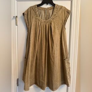 Casual Tan Dress with Pockets purchased from St.Simmons Island,Ga boutique store